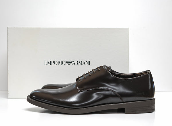 Emporio Armani Men's Brown Derby Lace Up Shoes X4C510