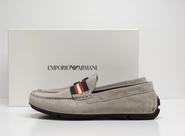Emporio Armani Men's Fog Suede Driving Shoe, X4B125