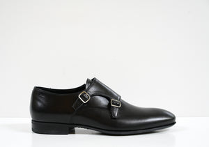 Fabi Men's Black Leather 2 Buckle Shoe 8892A