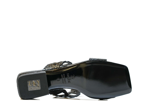 Fabi Women’s Black Leather Mini Viper Sandal FD7643