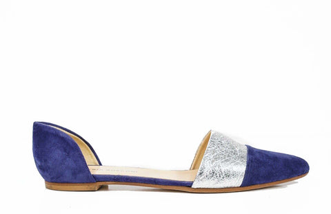 Fabio Rusconi Women's Blue & Silver Flat Shoe R2423