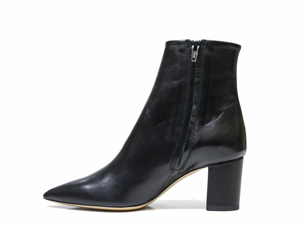Fabio Rusconi Women's Black Leather Ankle Boot Zara-Cig