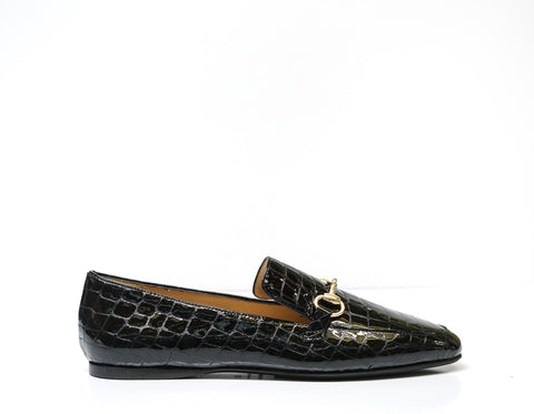 Fabio Rusconi Women's Black Patent Stamp Chain Shoe, Style number F5072 - Size 38