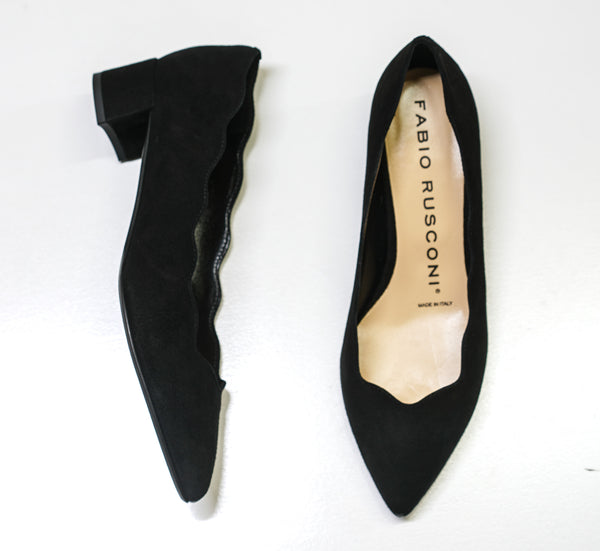 Fabio Rusconi Women's Black Suede Shoe F4080