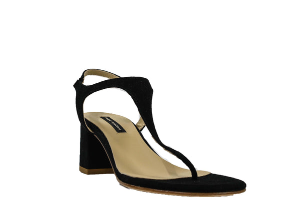 Fabio Rusconi Women's Black Suede Thong Sandal E 1797 - 37 Last Size