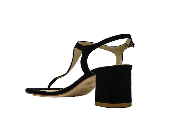 Fabio Rusconi Women's Black Suede Thong Sandal E 1797 - 37 Last Size