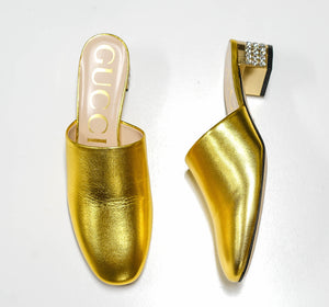 Gucci Women's Gold Jewel Heel 505243 Gucci 37 Last Size