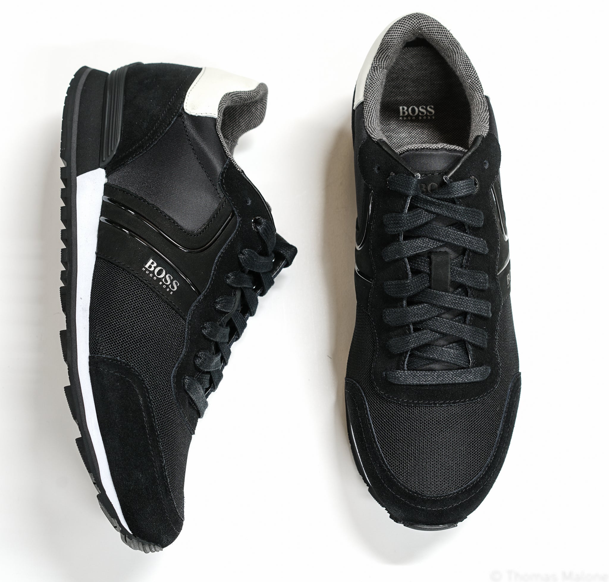Hugo Boss Men's Black & White Sneakers Parkour