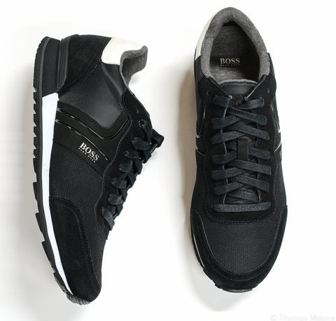 Hugo Boss Men's Black & White Sneakers Parkour