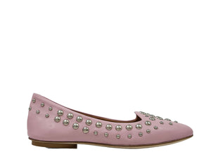 Love Bruglia Women’s Leather Rose Stud Flat Shoe 6868
