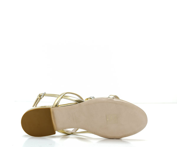 Miu Miu Women's Gold Jewel Flat Sandal 5X947