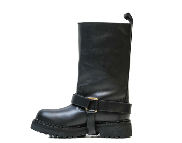 Moschino Women’s Black Leather MOSCHINO Boots 24105