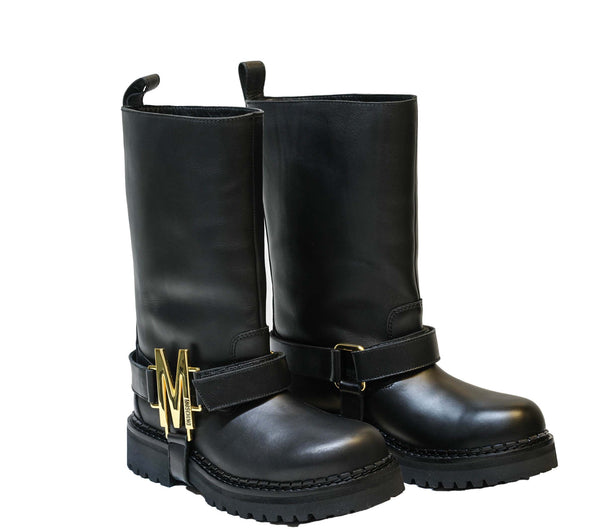 Moschino Women’s Black Leather MOSCHINO Boots 24105