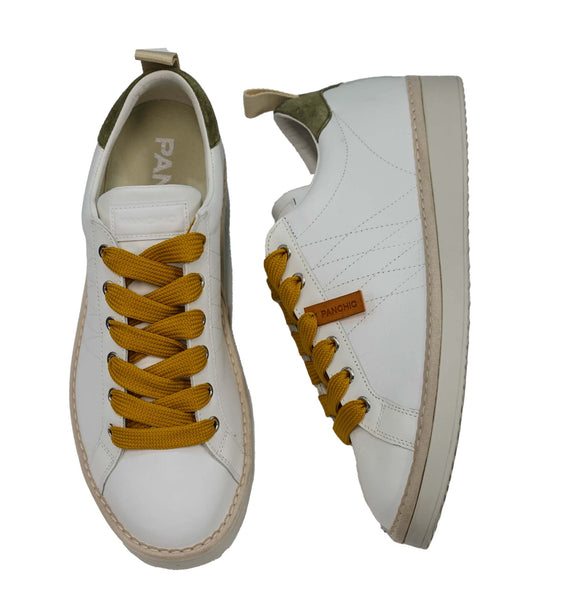 Panchic Men's White & Yellow Sneaker M1500