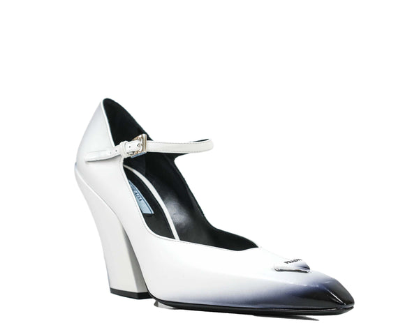 Prada Women's White Leather Brushed 1I982M