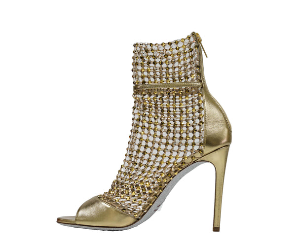 Rene Caovilla Women's Gold Jewel Sandal Galaxy C10220