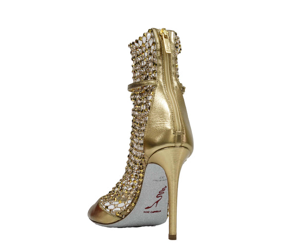 Rene Caovilla Women's Gold Jewel Sandal Galaxy C10220