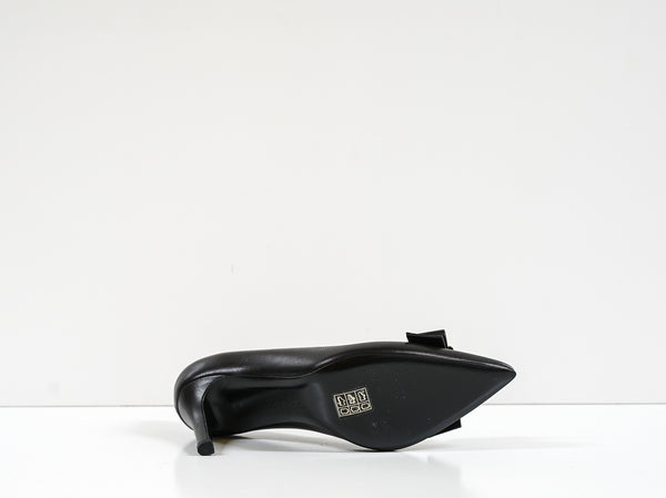 Roberto Serpentini Women's Black Leather Pump 24056