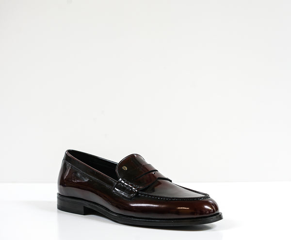 Roberto Serpentini Men's Bordo Patent Leather Loafer 55740 - 44 Last Size