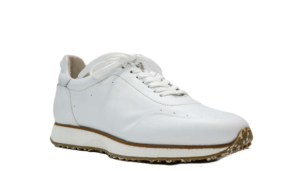 Roberto Serpentini Men's White Leather Sneaker MC3924