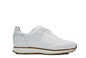 Roberto Serpentini Men's White Leather Sneaker MC3924