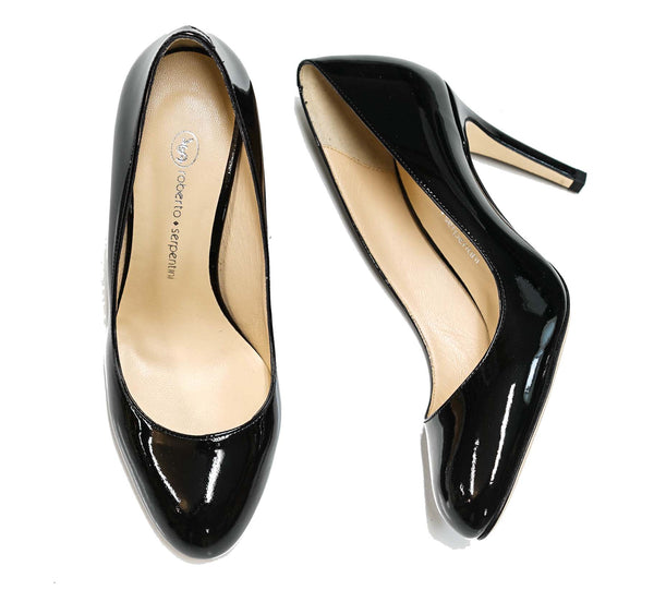 Roberto Serpentini Women's Black Patent Pump 25100