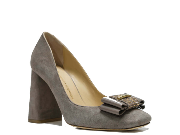 Roberto Serpentini Women's Grey Suede Heels 23775