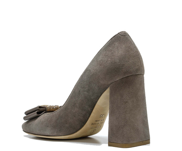 Roberto Serpentini Women's Grey Suede Heels 23775