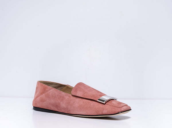 Sergio Rossi Women's Dusty Pink Suede Slipper A77990