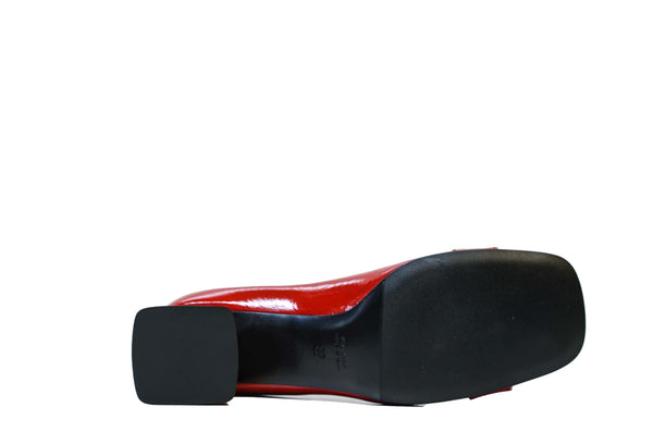 Stefano Stefani Women's Red Naplak Patent Leather Chain Shoe 8761