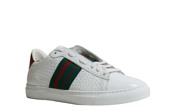 Stokton Men's Green & White Stripe Sneakers 650 U