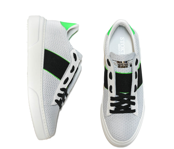 Stokton Men's White & Lime Sneaker 650 U SS20