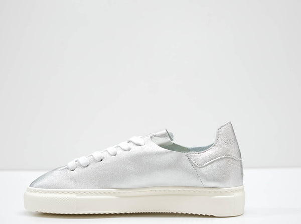 Stokton Women's Silver Wash Leather Sneaker 752 -D - 39 Last Size