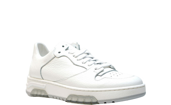 Stokton Women’s White & Grey Leather Sneakers 455D