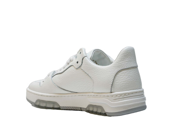 Stokton Women’s White & Grey Leather Sneakers 455D