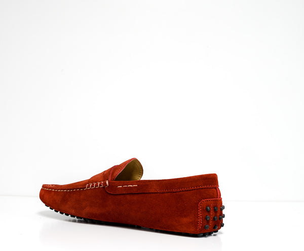 Tod's Men's Red Suede Moccasin MOEO0001