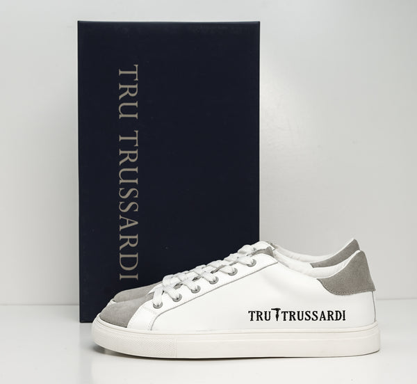 Trussardi Men's Grey & White Sneakers E694