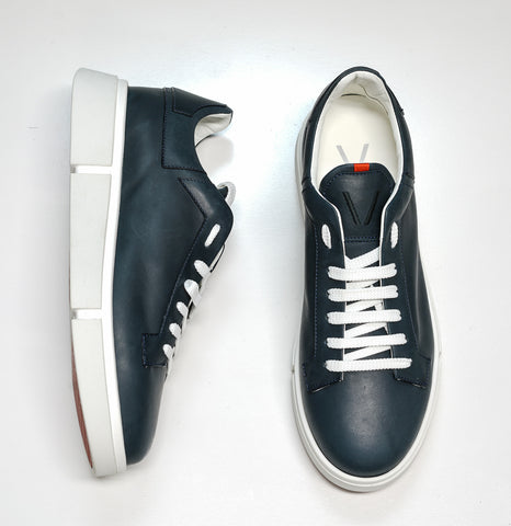 V Design Men’s Navy Leather Sneaker Radical Man SMA01 - 43 Last Size