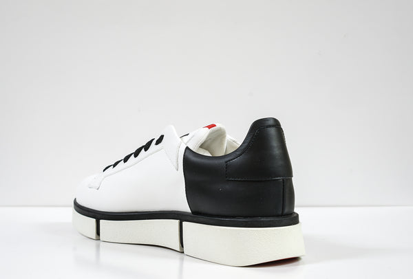 V Design Men’s White & Black Leather Sneaker Active Man