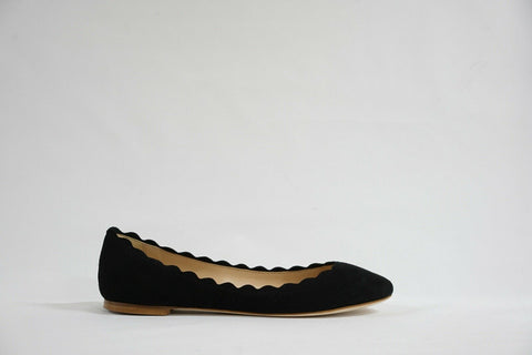 Fabio Rusconi Women's Suede Black Ballerina Flat Shoe S1795  LAST PAIR Size 35
