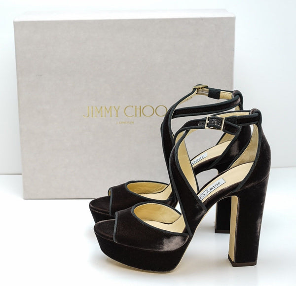 Jimmy Choo Women's Moka Velvet Sandal Joyce 120