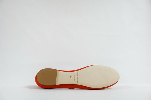Fabio Rusconi Women's Suede Orange Ballerina Flat Shoe S1795