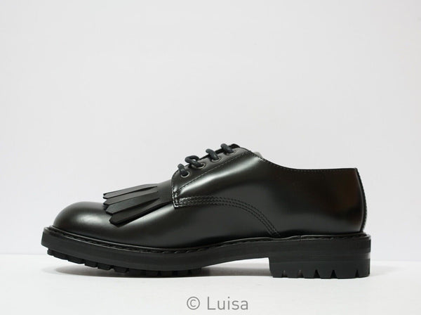 Alexander McQueen Men's Black Fringe Shoe 485209  -  NOW HALF PRICE