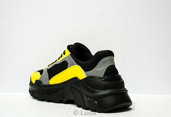 Balmain Men's Yellow Sneakers RM1C018