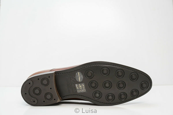 Barker Men's Leather Rosewood Lace Up Shoe Burford 399127 - 6 UK Last Size