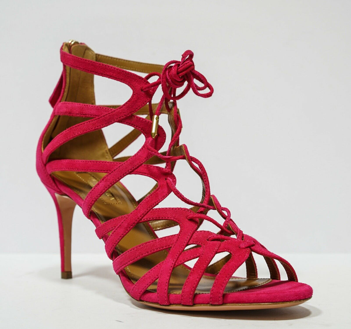 Aquazzura Women's Pink Sandal IVYMID – Luisa Boutique