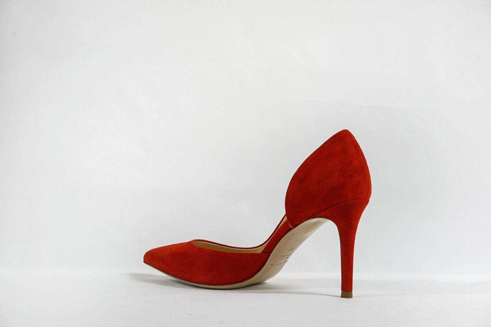 Fabio Rusconi Women's Red Suede Side Cut Out Heel Milito Fabio Rusconi Women's Red Suede Side Cut Out Heel Milito