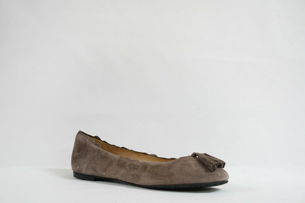 Fabio Rusconi Women's Suede Taupe Tassle Flat Shoe F 3771