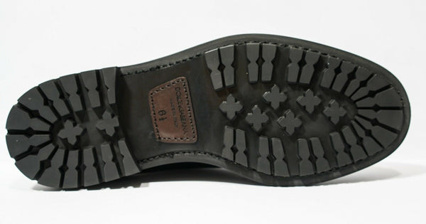 Dolce & Gabbana Men's Black 2 Buckle Shoe A10223 Last Size 40.5EU