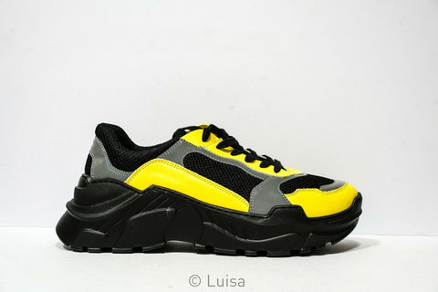 Balmain Men's Yellow Sneakers RM1C018